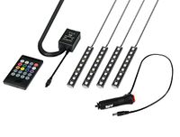 EUFAB 13459 LED binnenverlichting 12V, 4 strips met IR-afstandsbediening