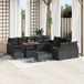 vidaXL Banc de jardin noir poly rotin