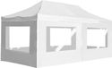 Tente de réception pliable avec parois 6x3 m aluminium blanc