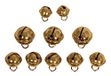 Rayher Metalen belletjes mix, goud, bolvormig, zakje 10 stuks gesorteerd, 11 mm ø, 15 mm ø, 19 mm ø