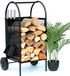DanDiBo Houtrek voor houtopslag, intérieur, métal, noir, 80 cm