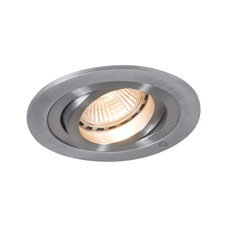 QAZQA Rondoo 1 Inbouwspot 1 lichts 93 mm aluminium - 8718881003110