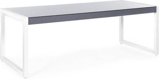 Beliani BACOLI - Tuintafel - Grijs - 210 x 90 cm - Aluminium - Rechthoek
