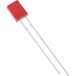 TRU COMPONENTS 1577437 Bedrade LED Rood Rechthoekig 2 x 5 mm 8 mcd 180 ° 20 mA