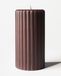 HEMA Bougie pilier LED Ø 7,5 x 15 cm côtelée marron foncé