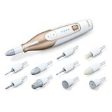 Beurer MP64 Manicure- en pedicureset, draadloze elektrische nagelvijl met 10 opzetstukken en krachtige batterij, precisie-licht, nagelboor met opbergkoffer voor thuisgebruik