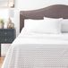 Sweet Home Collection Luxe beddengoed set met plat, hoeslaken, 2 kussenslopen, polyester, Chevron grijs, koningin