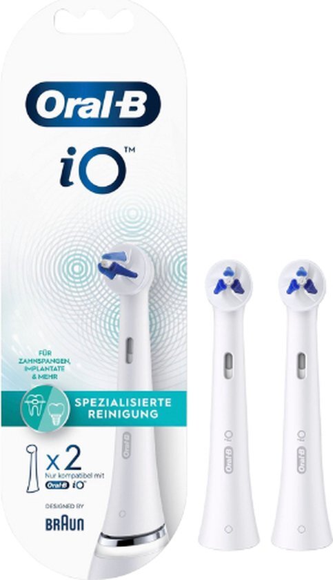 Oral-B iO Gespecialiseerde reiniging Opzetborstels voor elektrische tandenborstel, 2 stuks