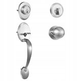 VEVOR Poignée de porte et serrure nickel - Réglable et durable