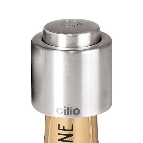Cilio Champagne sluiting - gepolijst roestvrij staal - Zilver - set van 1