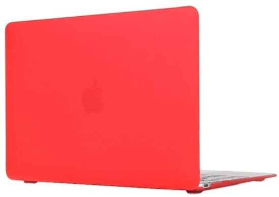 By Qubix Macbook 12 inch case van - Rood - Macbook hoes Alleen geschikt voor Macbook 12 inch model nummer: A1534 zie onderzijde laptop - Eenvoudig te bevestigen macbook cover