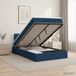 Maison Exclusive Lit Ottoman exclusif avec matelas et tête de lit bleu, dimensions 120 x 200 cm, revêtement en tissu