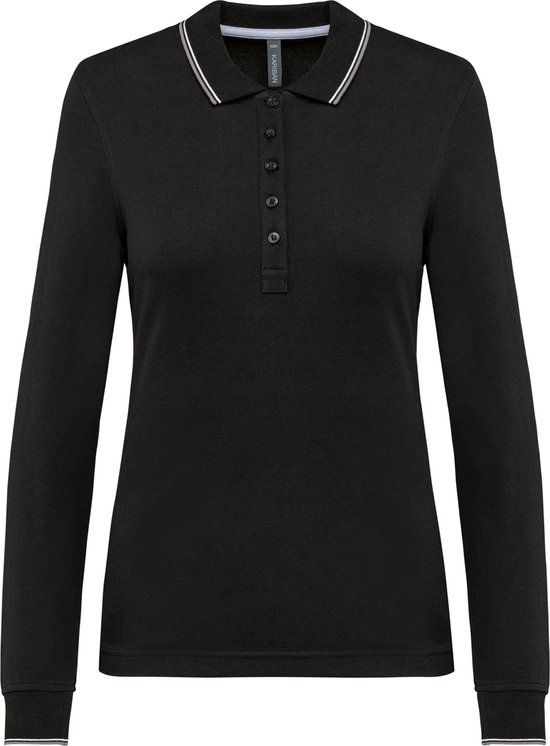 Kariban Dames polo K281 - Black / Light Grey / White - XL