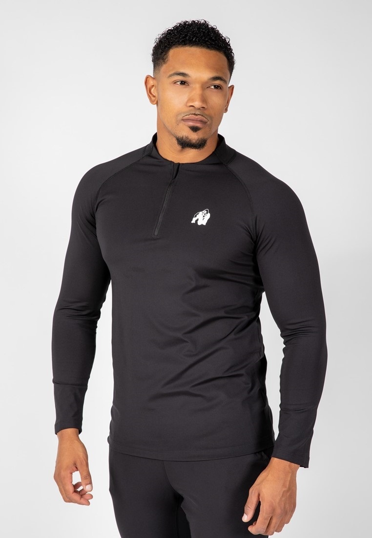 Gorilla Wear Hamilton Hybrid Long Sleeve - Zwart - M