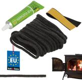 KOTARBAU® Kachelkoord Met Lijm, Ovenafdichtkoord, Glasvezel, ⌀ 4 mm, 2,5 m, Zwart
