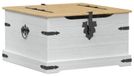 Boîte de rangement en bois avec étagère - Pin massif - 78 x 78 x 45 cm - Naturel
