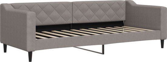 vidaXL Slaapbank Stof Taupe 80x200 cm