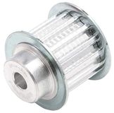RS PRO Aluminium tandriemschijf voor 16 mm riemen, 15 tanden/verdeling 5 mm, boring 6 mm