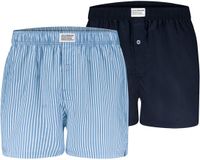 Levis Heren Woven Boxer, Light Blue/Navy, S (2 stuks)