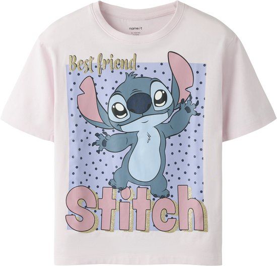 NAME IT NKFADARA STITCH SS NREG TOP BOX NOOS WDI - T-shirt - Meisjes - Maat 116 - Cradle Pink