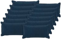 vidaXL - Kussensloop - 12 stuks - HOUTEN - Blauw - 40 x 80 cm - Katoensatijn