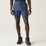 REGATTA Polska Short Hiking Heren Lichtgewicht Waterafstotend Travel Light Packaway Blauw Polyester