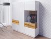 SILAC Commode haute 3 portes blanc/chêne wotan