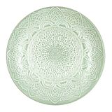 HOME DECO FACTORY, KA0457, Sahara ceramic plate, modern and elegant design, ideal for all your meals, dishwasher and microwave compatible, D27 cm, Green