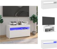 vidaXL Tv-meubel met LED-verlichting 75x35x40 cm wit