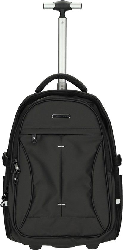 Enrico Benetti Northern Dames & Heren Laptoptrolley 17 inch - Businesstrolley - Polyester - Zwart