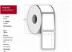 Capture 76 x 51mm, Kern 19mm, Direct thermisch, permanente acryllijm, Ongestreept, Perforatie, Buitenrol diameter 51mm, 187 etiketten per rol, 16 rollen per doos. Gelijk aan P/N 3012911-T