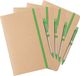 Merkloos Notitieboekje/opschrijfboekje A5 - Set van 4x stuks - Nature Line - 15 x 21 cm - 60 blanco paginas - groen elastiek - Schriften - Blocnote