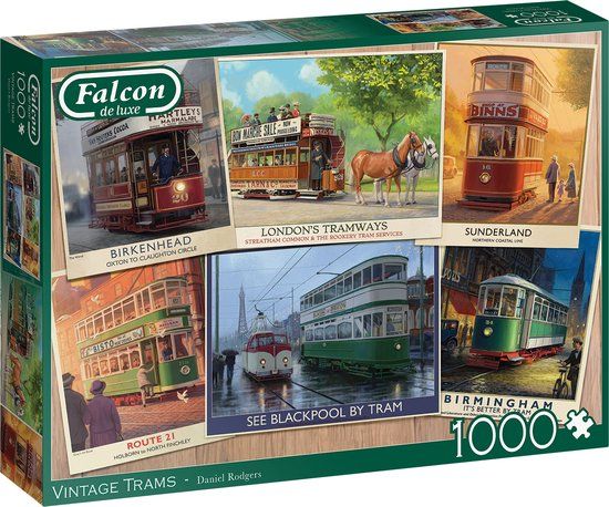 Jumbo Falcon Vintage Trams Puzzle - 1000 Pieces