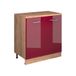Vicco Armoire d'extension Rion, Rouge brillant/Chêne doré, 80 x 46 cm