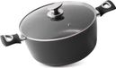 MagicHome Kookpan Black Line, 28 cm, 5900 ml, avec couvercle