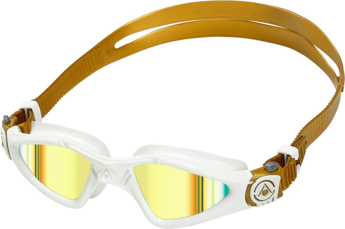 Aquasphere Aquasphere Kayenne Small - Zwembril - Volwassenen - Gold Titanium Mirrored Lens - Wit/Goud