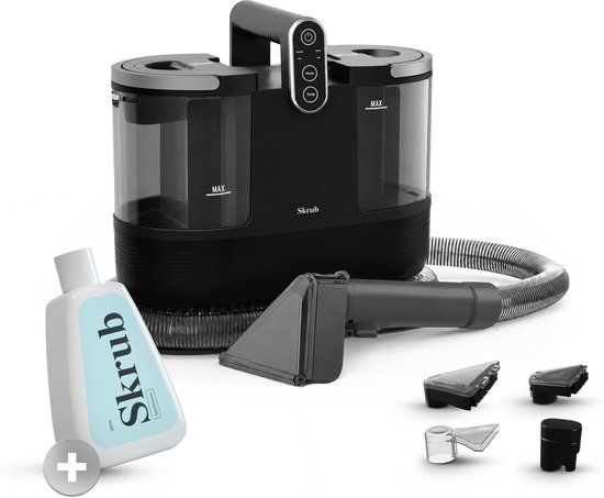 Skrub The Beast Tapijtreiniger met Reinigingsmiddel – Verwarmbaar tot 60°C – Compacte Vlekkenreiniger – Bank reiniger – Meubel- & Zetelreiniger – 1300W