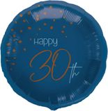 Folat Folieballon 30 Jaar Elegant True Blue 45cm