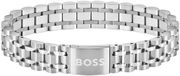 BOSS HBJ1580644 OWAN Heren Armband - Zilverkleurig - Stalen Schakelarmband voor Heren - 19 cm