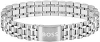 BOSS HBJ1580644 OWAN Heren Armband - Zilverkleurig - Stalen Schakelarmband voor Heren - 19 cm