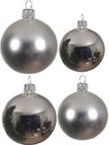 Kaemingk B.V. Lot complet de boules de Noël en verre argent brillant/mat 38x pièces - 18x 4 cm et 20x 6 cm