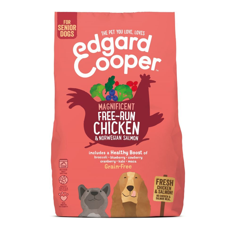 Edgard & Cooper Edgard&Cooper Free-Run Chicken Senior Kip&Zalm&Broccoli - Hondenvoer - 7 kg Graanvrij