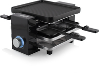 Princess 162915 Raclette Piano Black 4 - 4 Person, Non-Stick, Adjustable Thermostat
