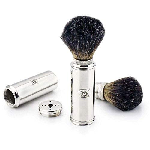 JAG SHAVE JAG Scheerborstel nadger Hair Travel Scheerborstel in Vernikkeld Handvat