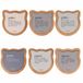 Victionary Cat Decoratieve tegels, 13 x 13 cm, van keramiek en bamboe, 6 stuks