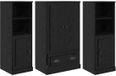 vidaXL Highboard Zwart Eiken 132 x 35,5 x 103,5 cm