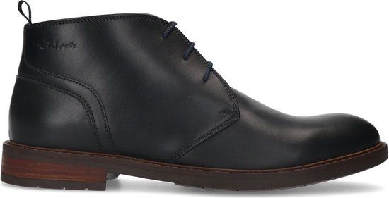 Van Lier - Heren - Zwarte leren veterschoenen - Maat 41