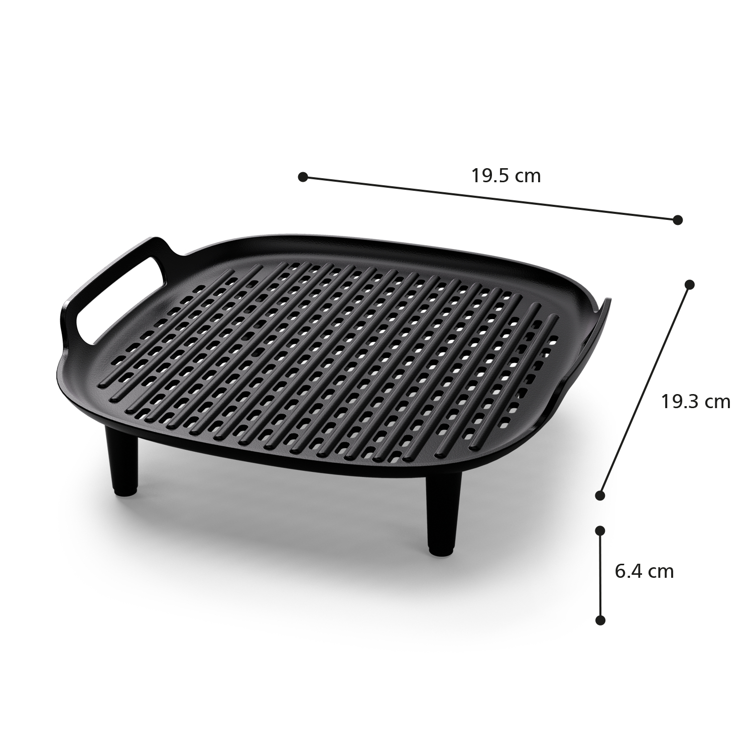 Philips HD9946/00 Grillset - Accessoire voor Airfryer 6,2 liter - Zwart/Zilver