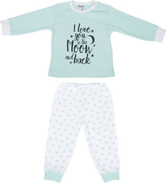 Beeren ondergoed Beeren Baby pyjama To the Moon Mint maat 50/56