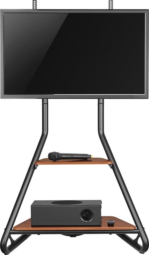 Maclean - Vrijstaande TV-beugel - MC-455 - 37-75 inch - 40 kg - Aluminium - Zwart